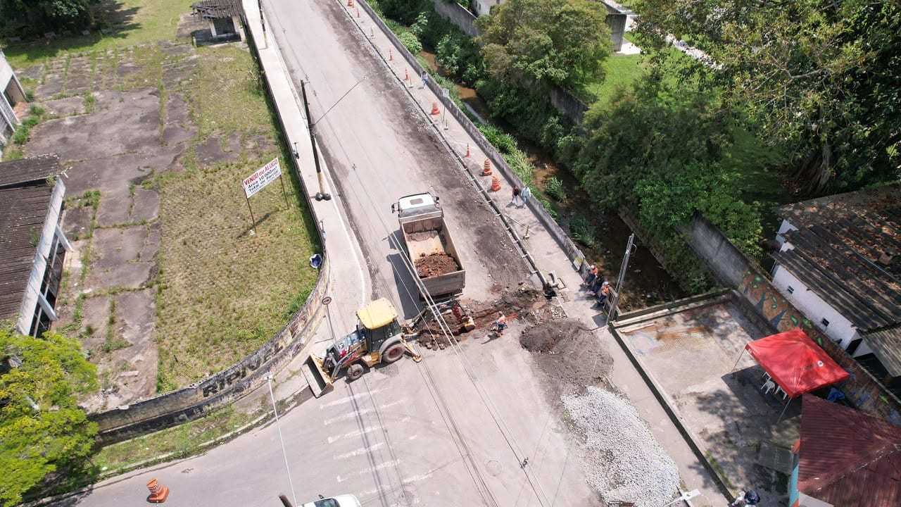 Prefeitura recupera 270 m da Rua Padre Marcos Simoni em Ribeirão Pires