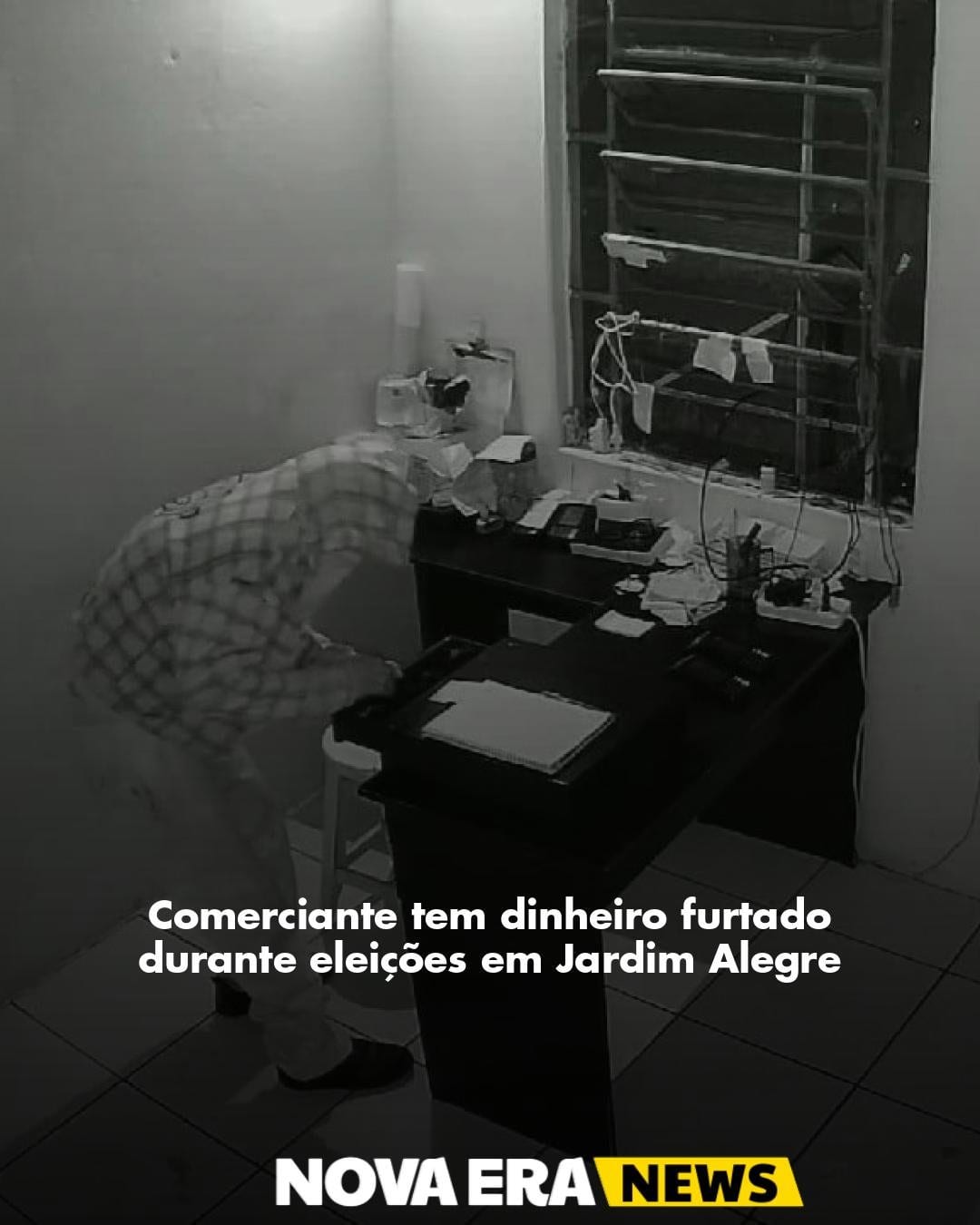 Comerciante tem dinheiro furtado durante eleições em Jardim Alegre