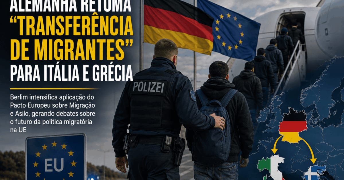 Alemanha retoma transferências de migrantes para Itália e Grécia