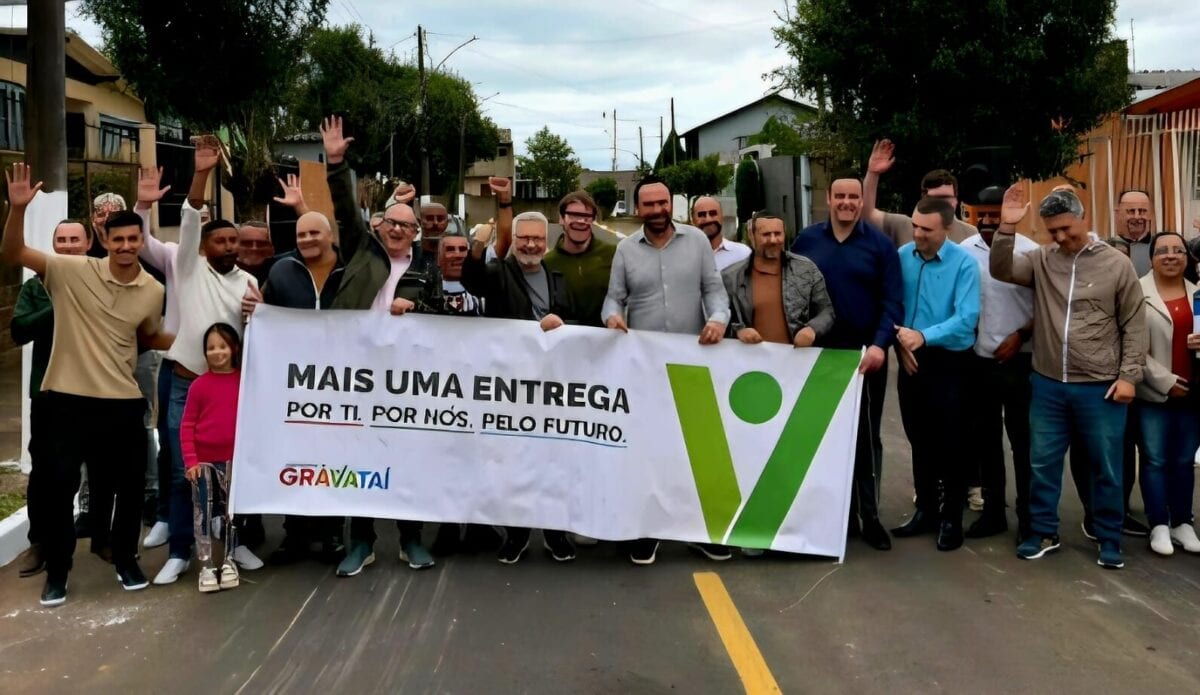 Prefeitura entrega obras de pavimentação em mais cinco ruas de Gravataí