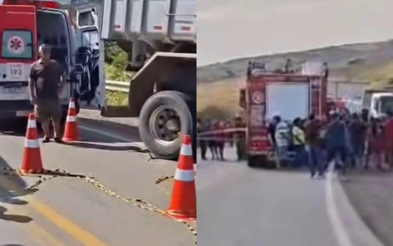Duas pessoas morrem em acidente entre caminhão e carro na BR-235