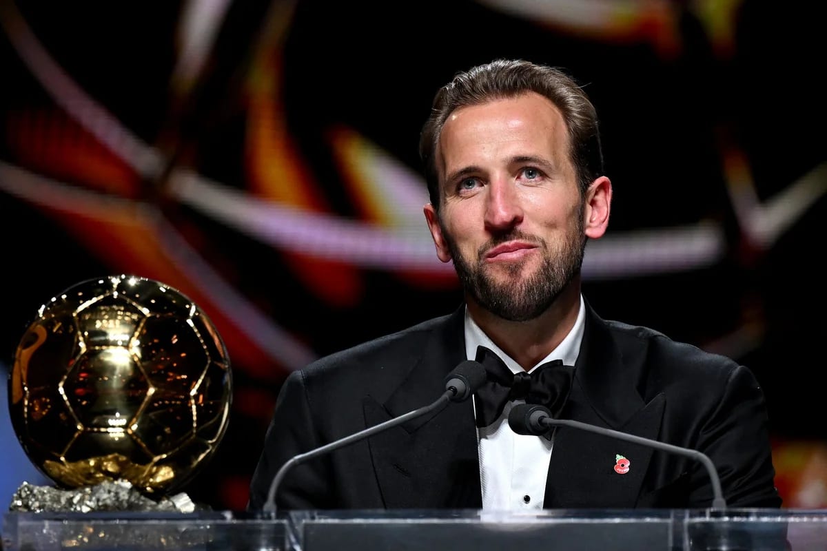 Diferença entre Kane e Mbappé na Bola de Ouro foi de apenas 28 pontos