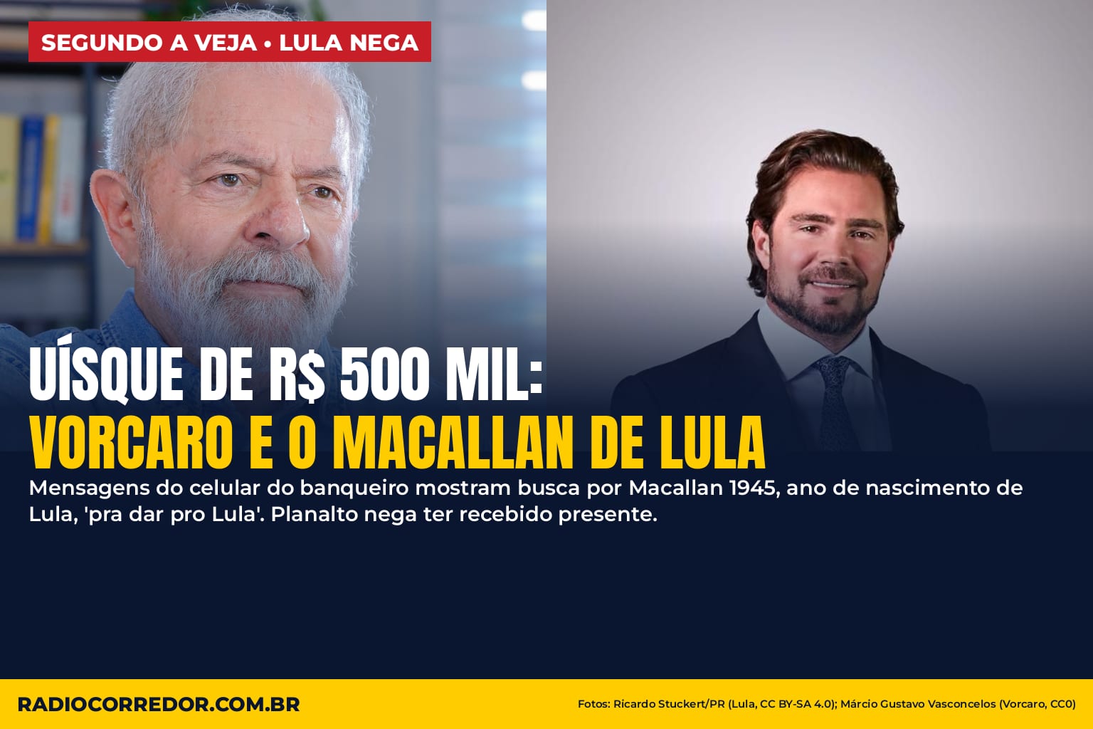 Mensagens mostram Vorcaro pedindo Macallan 1945 “pra dar pro Lula” de R$ 500 mil