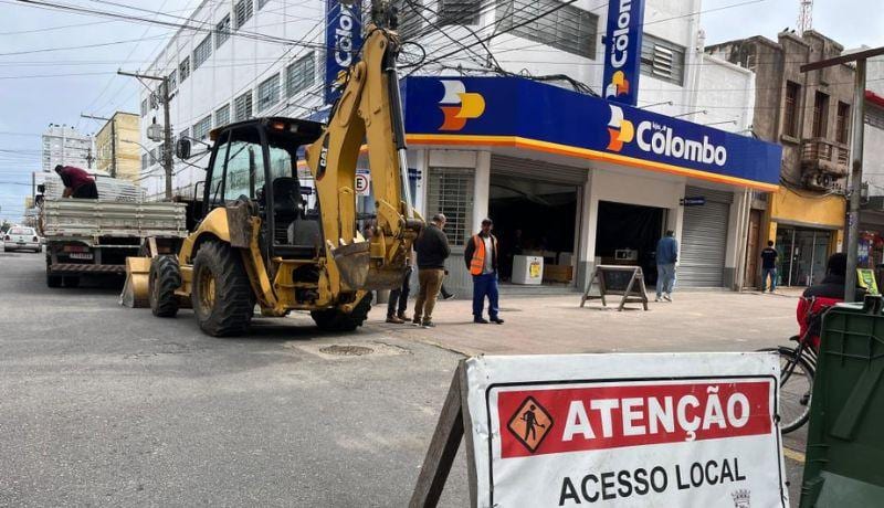 Obras do Calçadão da General Bacelar começam com inspeção da infraestrutura existente