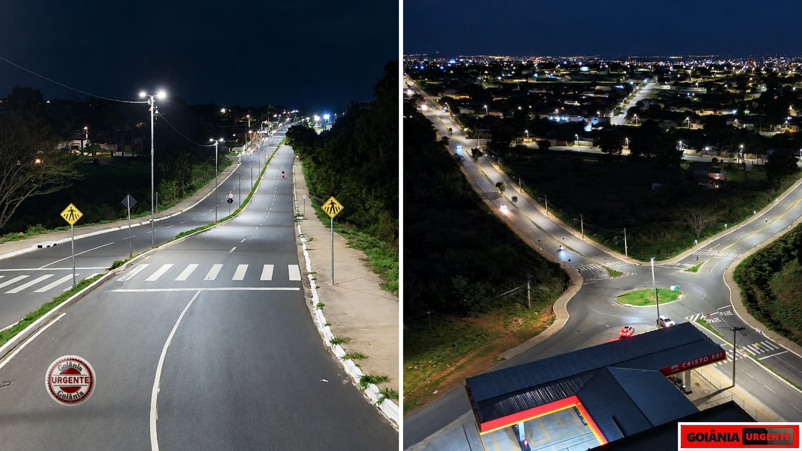 Aparecida instala iluminação de LED em trecho da Avenida C-7, no Goiânia Park Sul