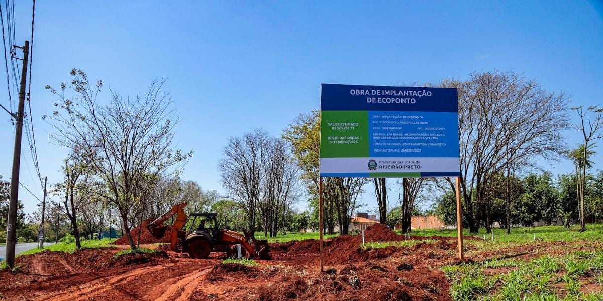 Ribeirão Preto inicia obra de ecoponto no Ribeirão Verde