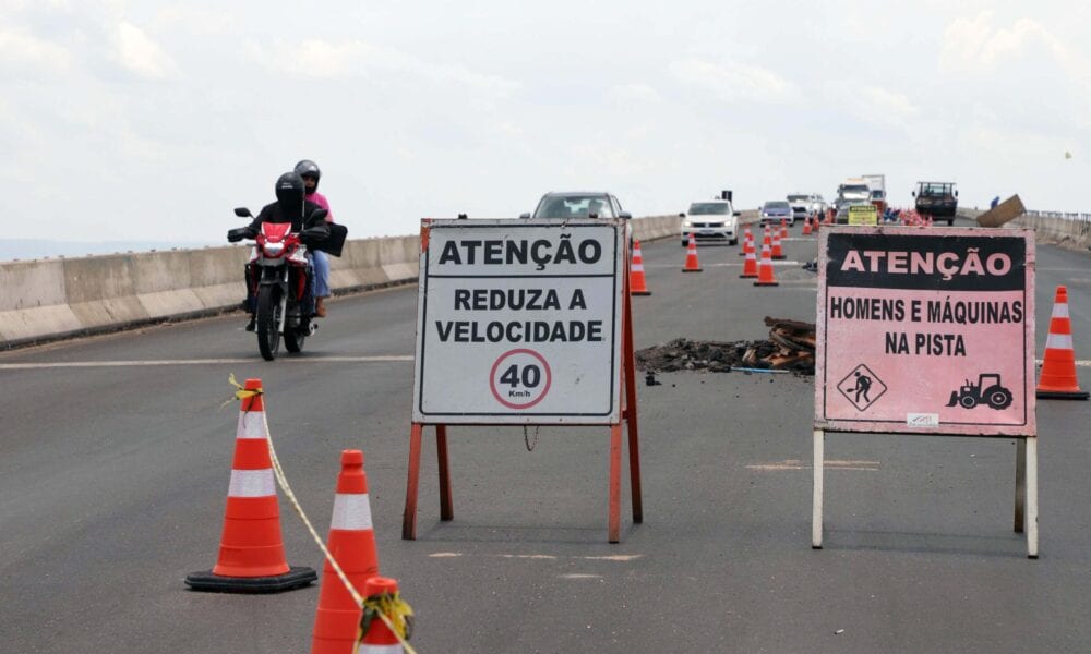 Obras na ponte entre Palmas e Luzimangues exigem atenção redobrada dos motoristas