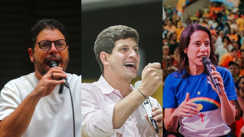 Raquel, João e Ivan gravam guia eleitoral em 20 de agosto em Pernambuco