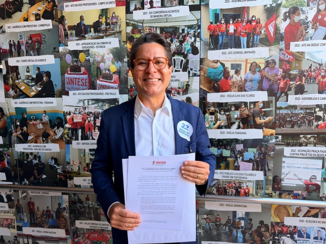 Ricardo Marques assina carta‑compromisso com o Sintese sobre educação