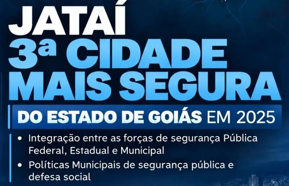 Cidade torna terceira mais segura no estado de Goiás