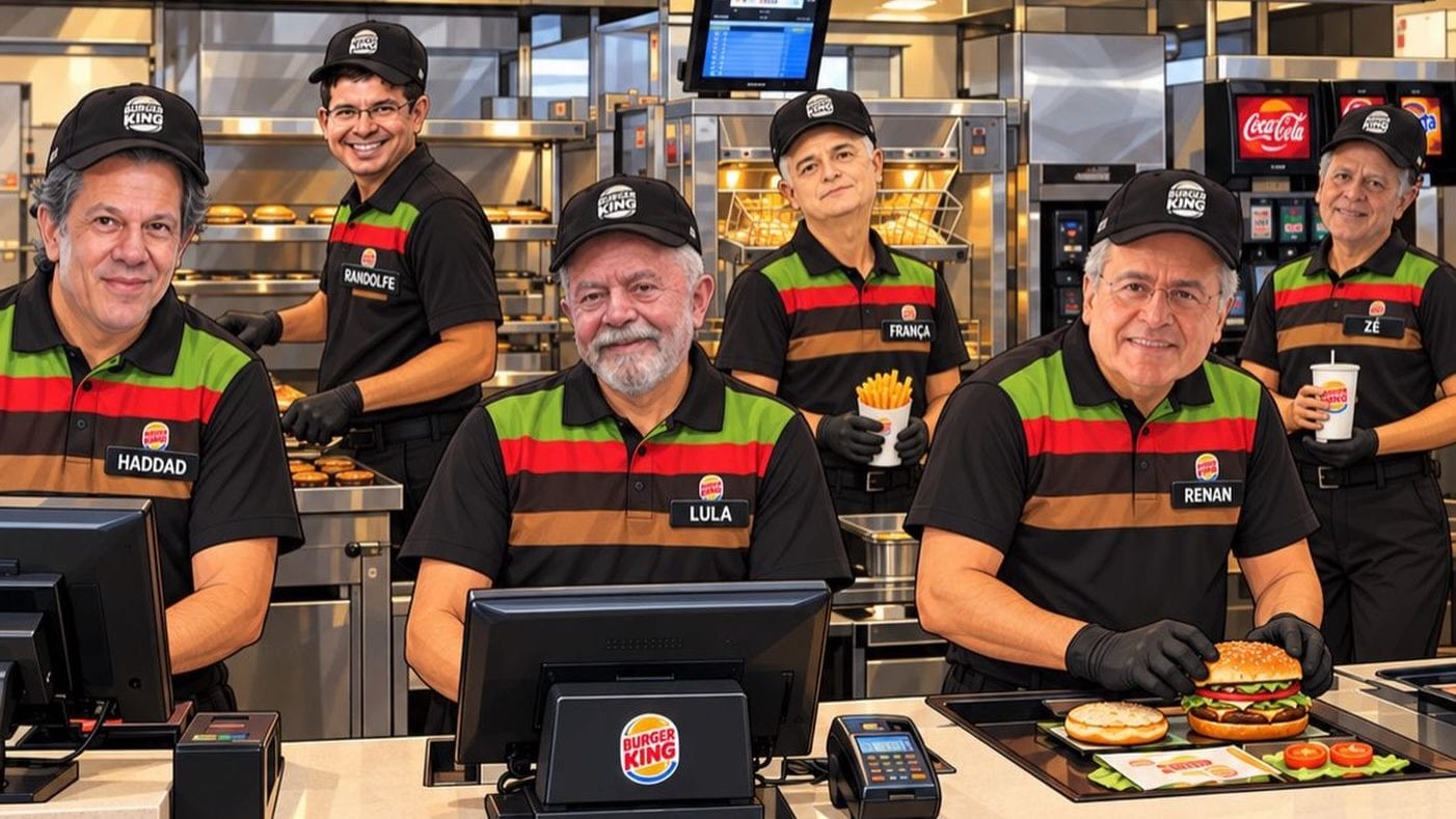 Anderson faz nova provocação à esquerda e coloca Lula, Haddad e aliados trabalhando no Burger King