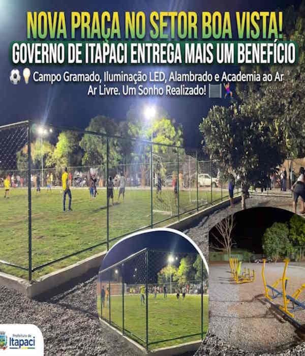 Itapaci entrega praça Dona Albertina no Setor Boa Vista