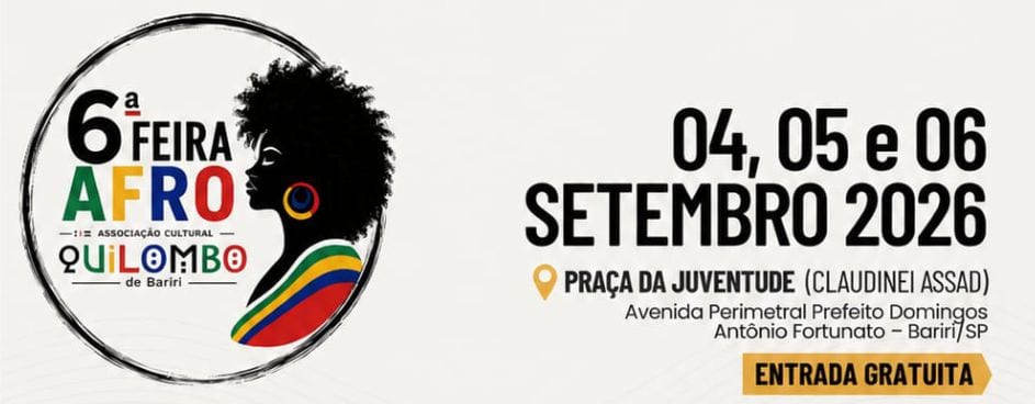 Cultura; 6ª Feira Afro de Bariri celebra cultura afro-brasileira