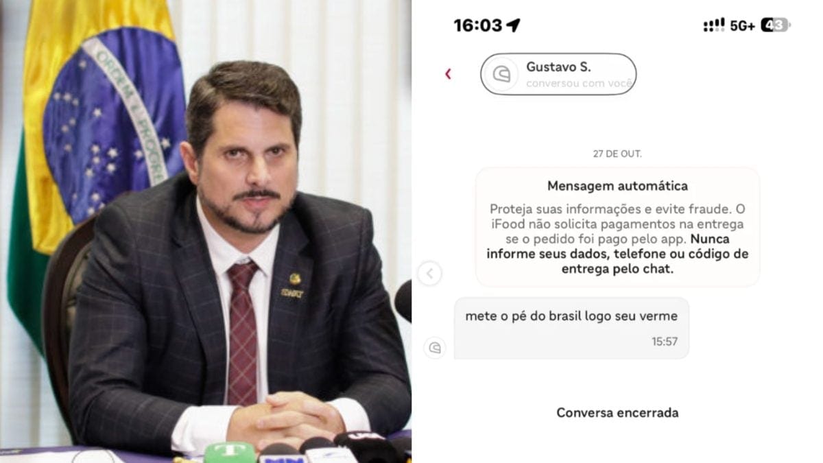 Marcos do Val diz ter sido insultado por entregador do iFood