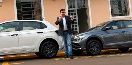 Timburi recebe dois Volkswagen Polo para Saúde e Garagem com R$ 200 mil