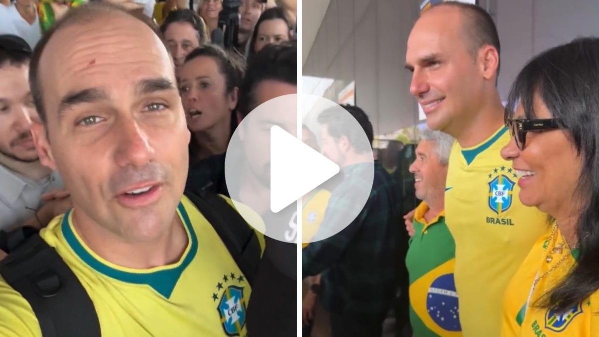 Em Miami, Eduardo Bolsonaro grava apoio a Flávio e diz que ‘será um grande dia’, após defender fuga do irmão em caso de