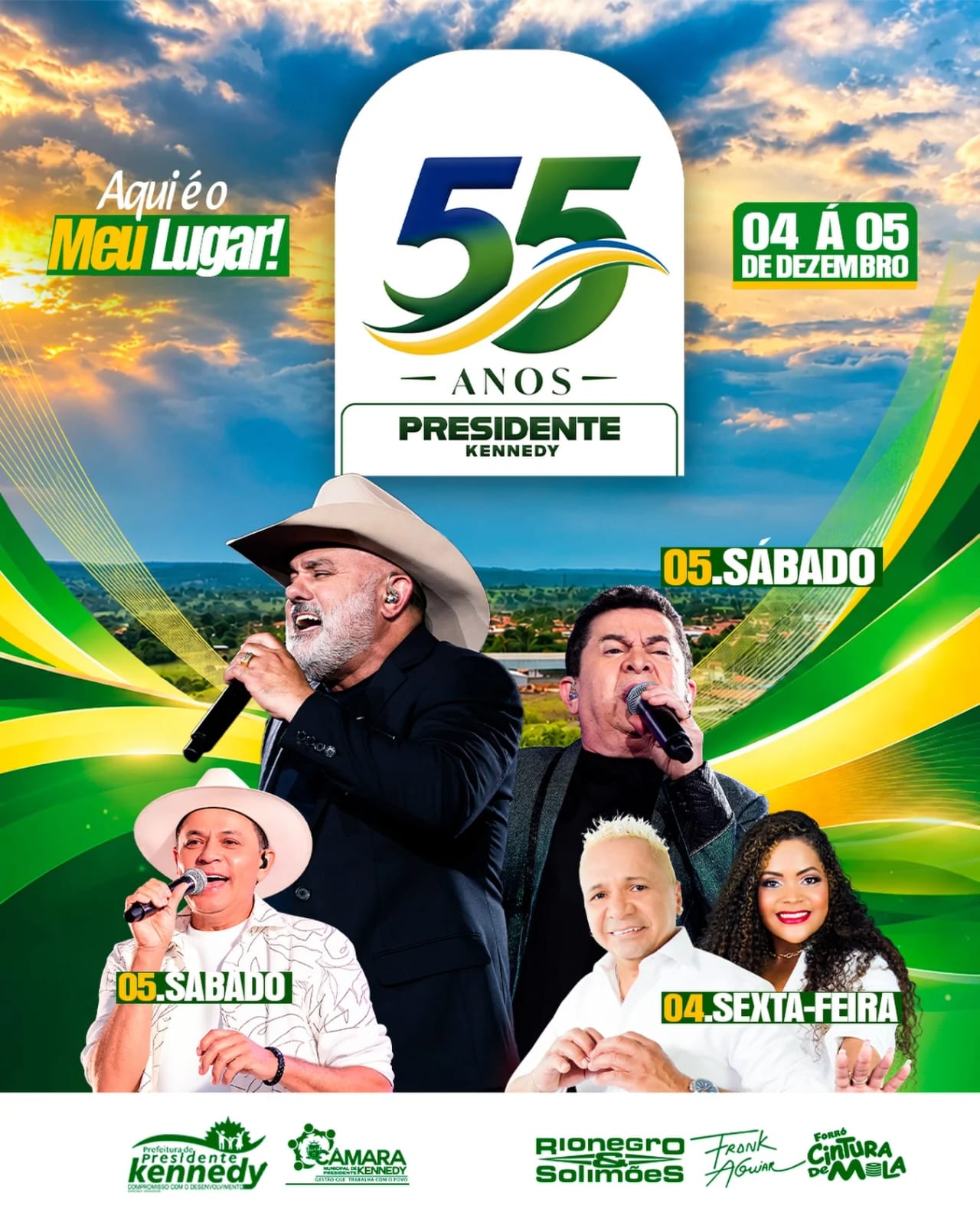 Presidente Kennedy celebra 55 anos com dois dias de shows gratuitos em dezembro