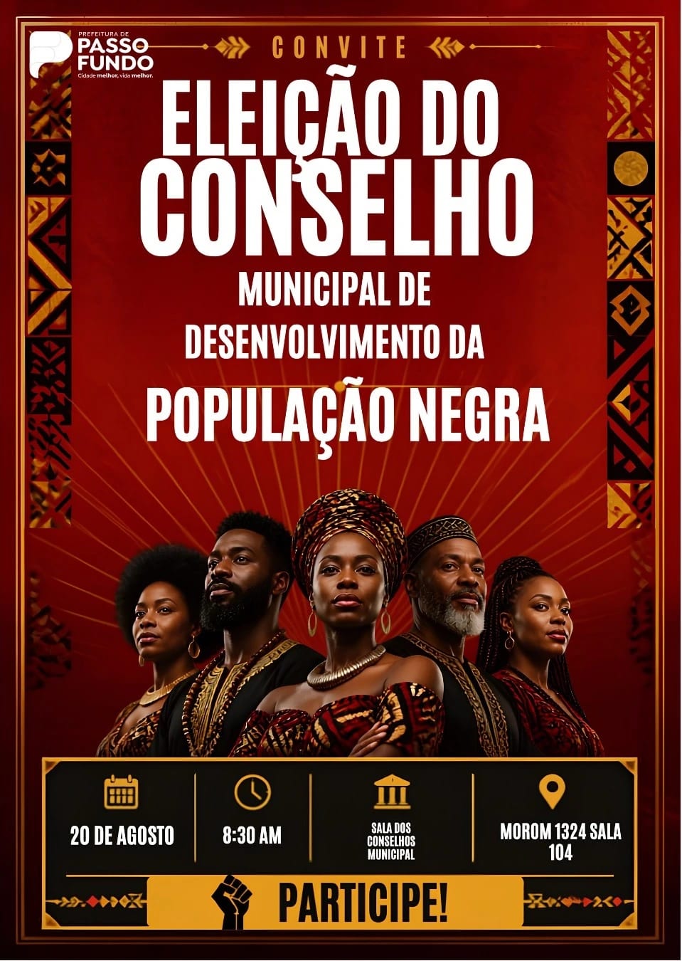 Passo Fundo terá eleição do Conselho da População Negra em 20 de agosto
