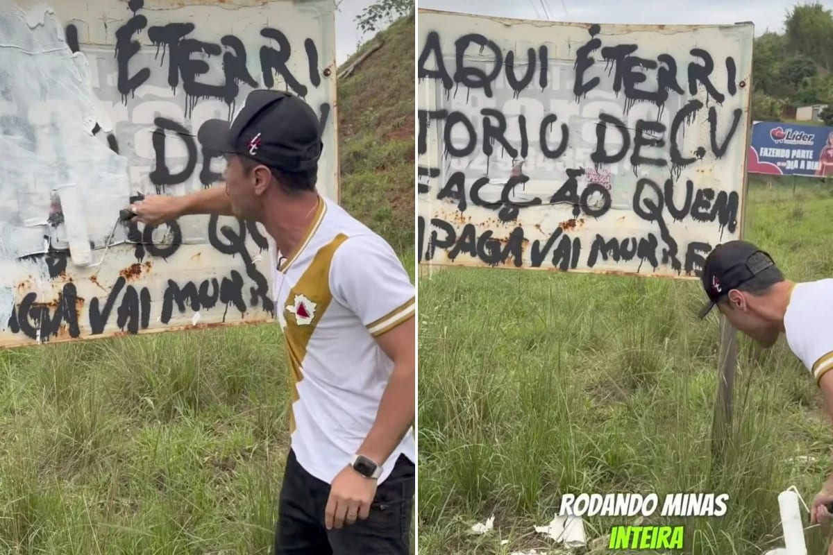 Cleitinho apaga placa de facção em vídeo e diz: "Não tenho medo"