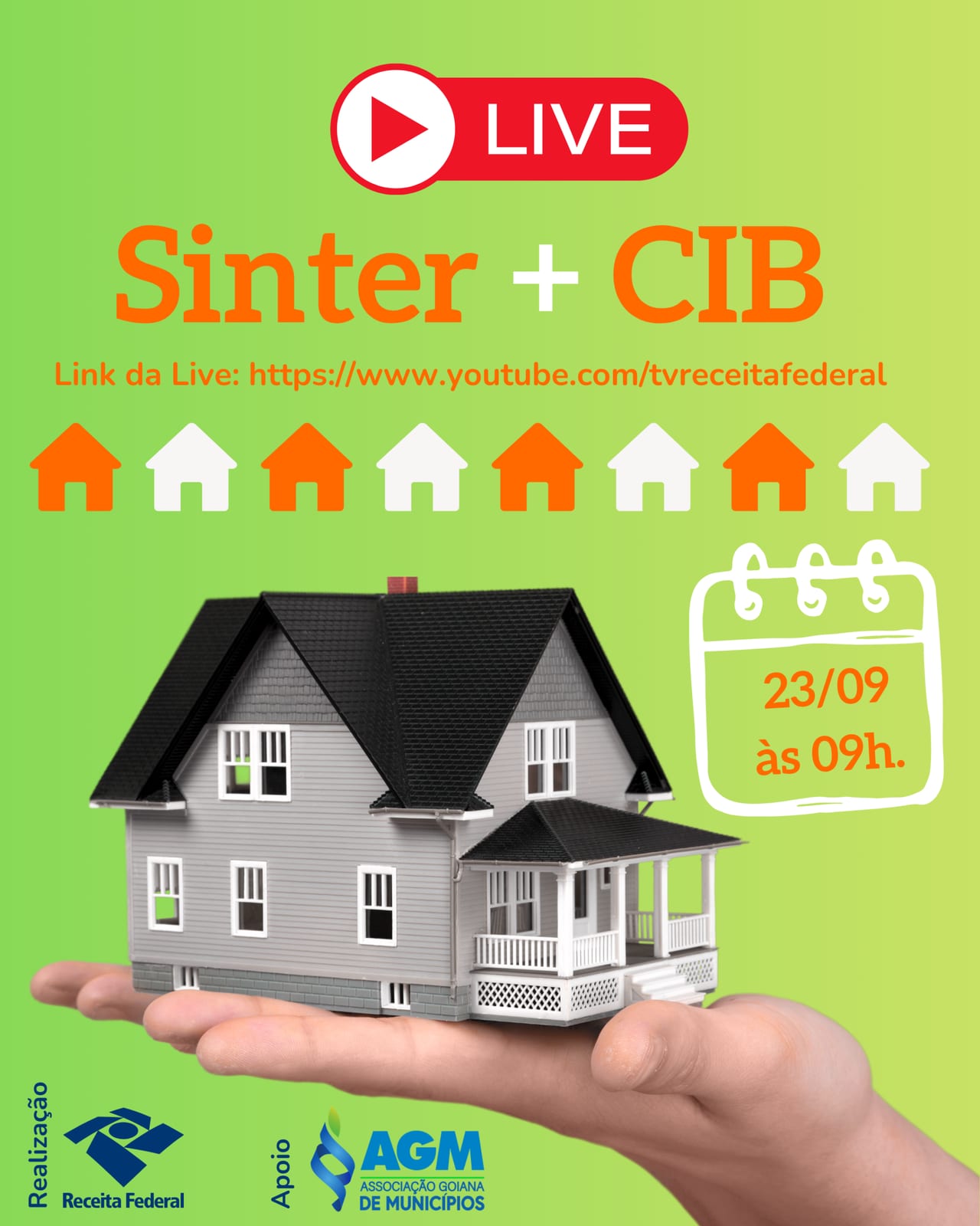 Receita faz LIVE em 23/9 para orientar municípios sobre Sinter e CIB