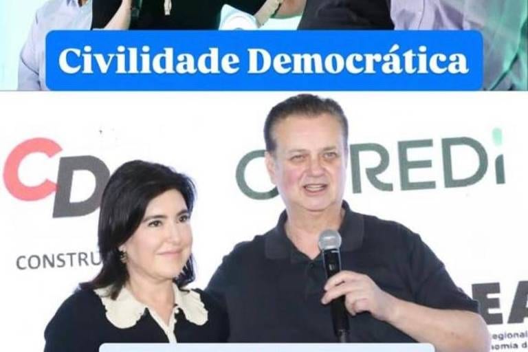 Tebet posa com Kassab e elogia 'civilidade democrática'