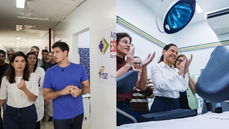 Guias eleitorais de João Campos e Raquel Lyra focam em hospitais; socialista promete mais unidades; Raquel defende ações