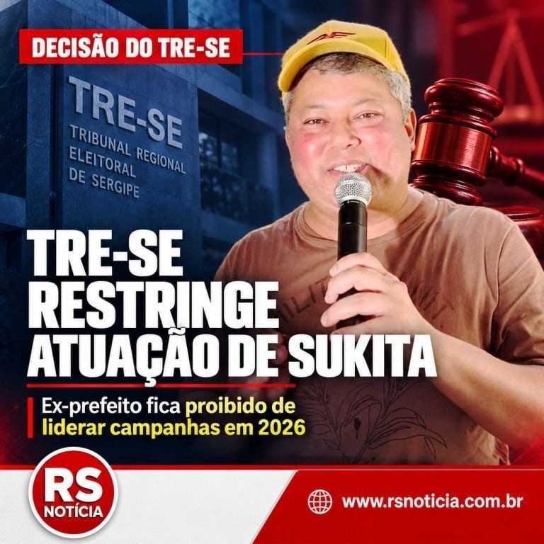 TRE‑SE proíbe Manoel Sukita de liderar campanhas em 2026