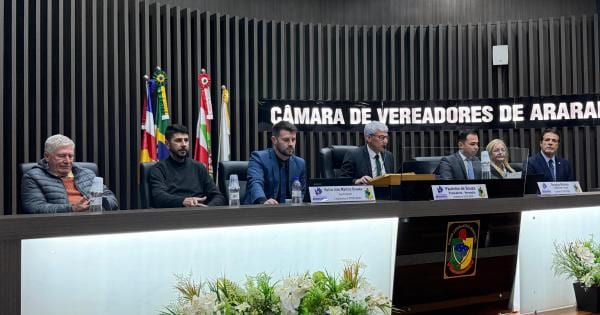 40ª sessão da Câmara de Araranguá aprovou anteprojetos e homenagem