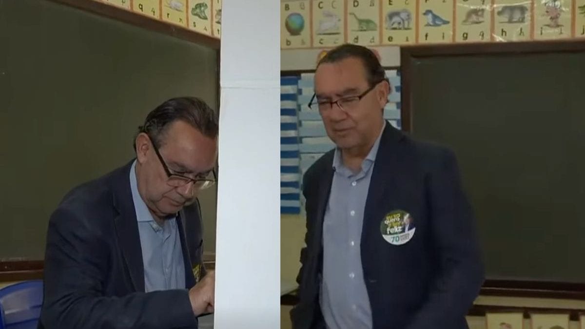 Augusto Cury vota em Colina (SP) neste domingo, 4