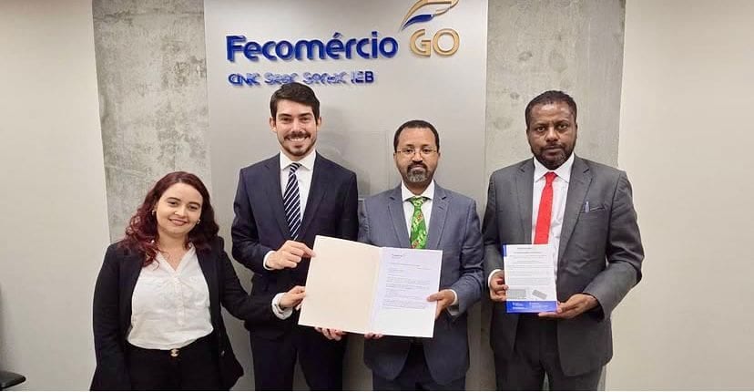 Fecomex recebe Embaixador da Etiópia em visita institucional a Goiás