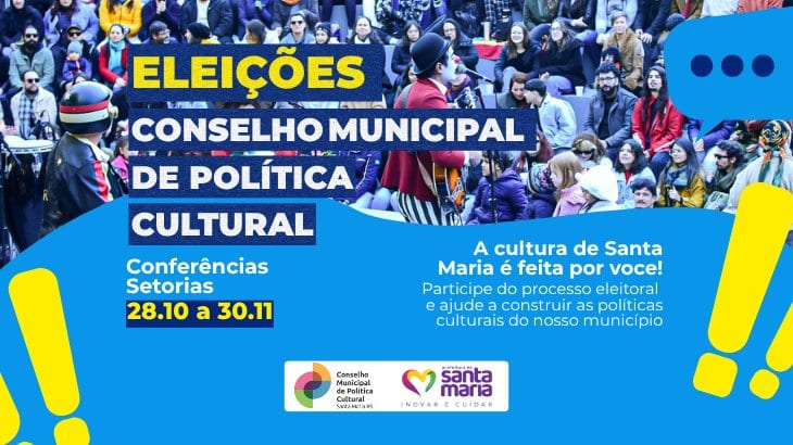CIDADE. Prefeitura convoca agentes culturais para processo eleitoral de representantes no Conselho Municipal de Política