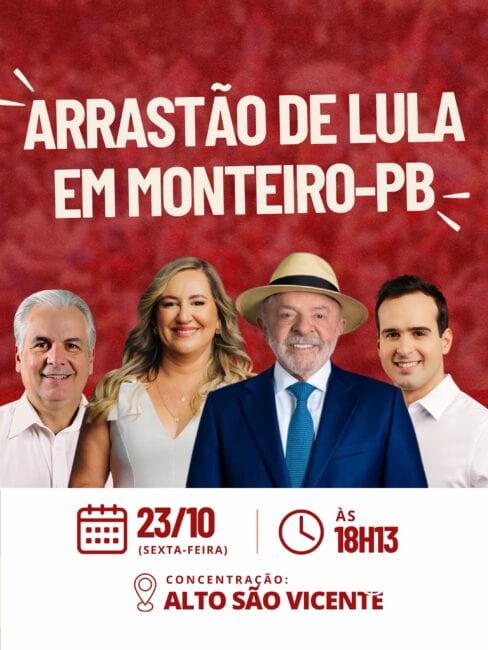 Prefeita Ana Paula convoca Monteiro para Arrastão de Lula nesta sexta (23)