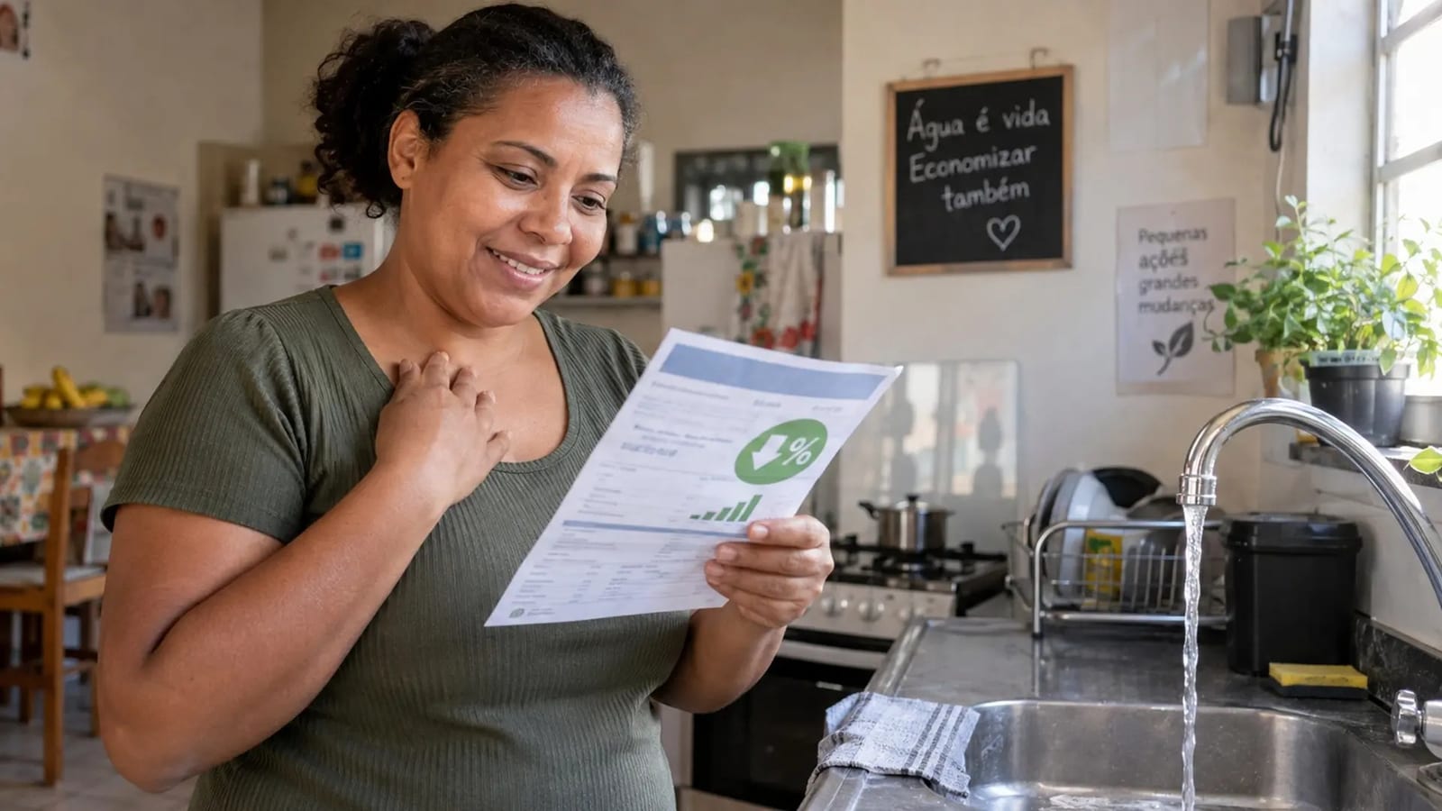 Tarifa Social garante desconto mínimo de 50% na conta de água