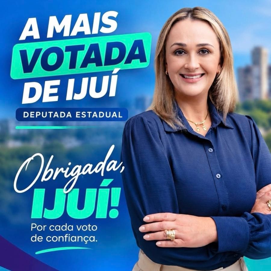 Alexandra Lentz agradece votação recebida na eleição para a Assembleia Legislativa