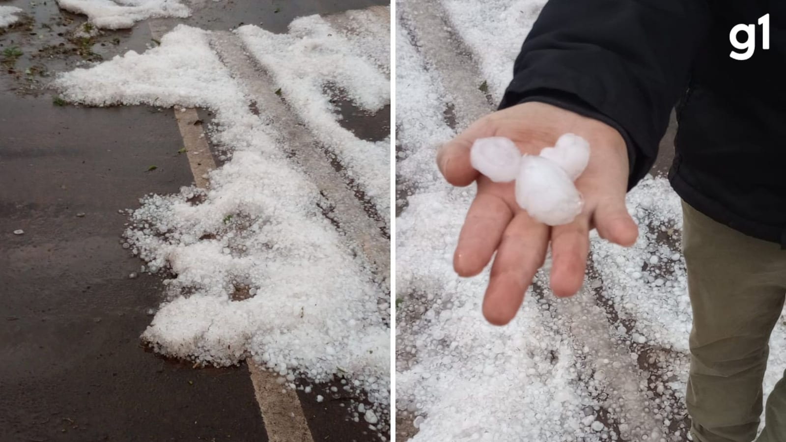 Granizo destelha mais de mil casas em Três Palmeiras, no norte do RS