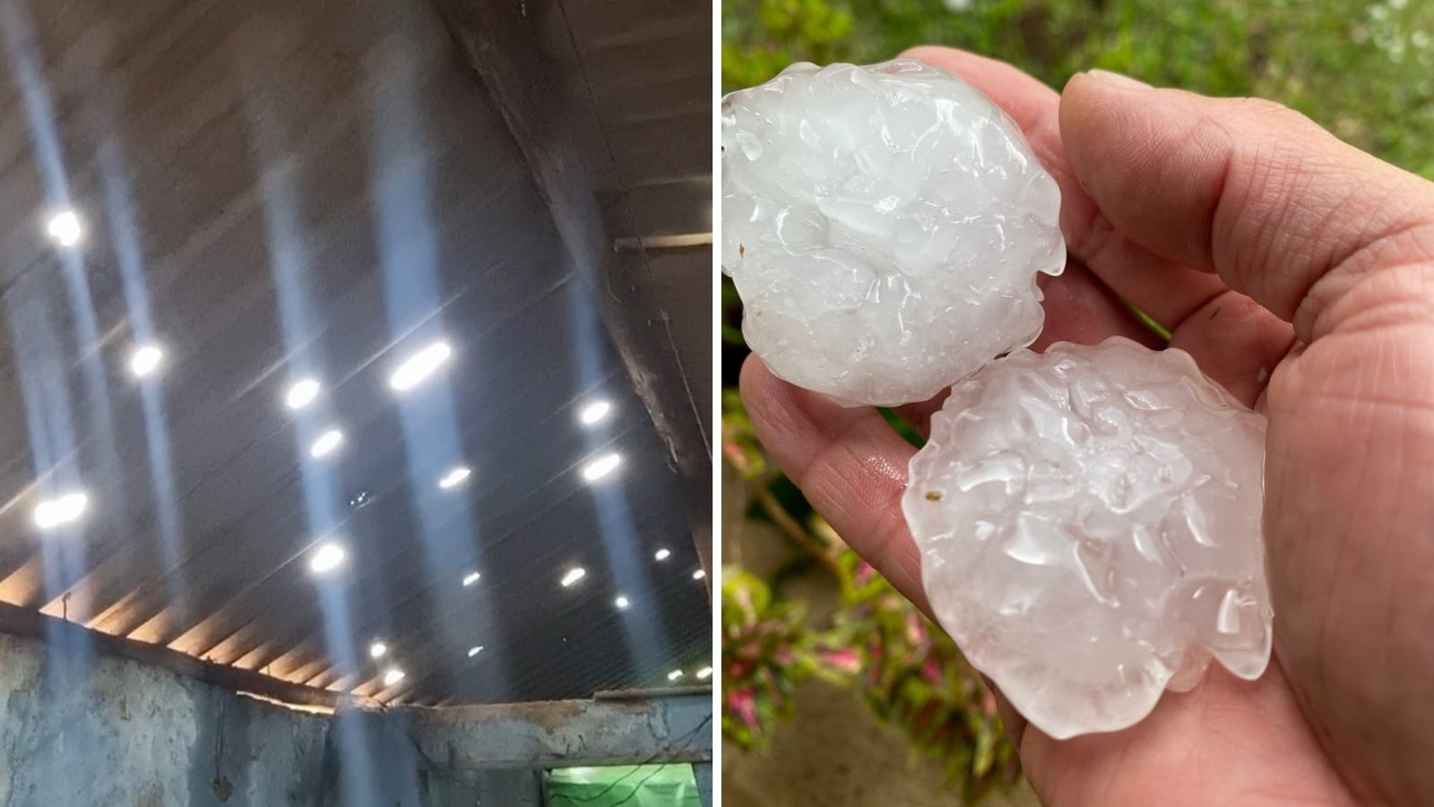 Temporal com granizo gigante destelha mais de 400 casas e destrói carros em Piracaia, SP
