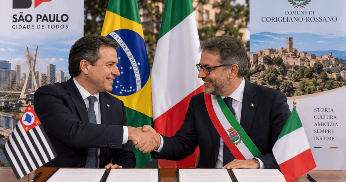 Acordo de cooperação estreita laços entre São Paulo e Corigliano-Rossano