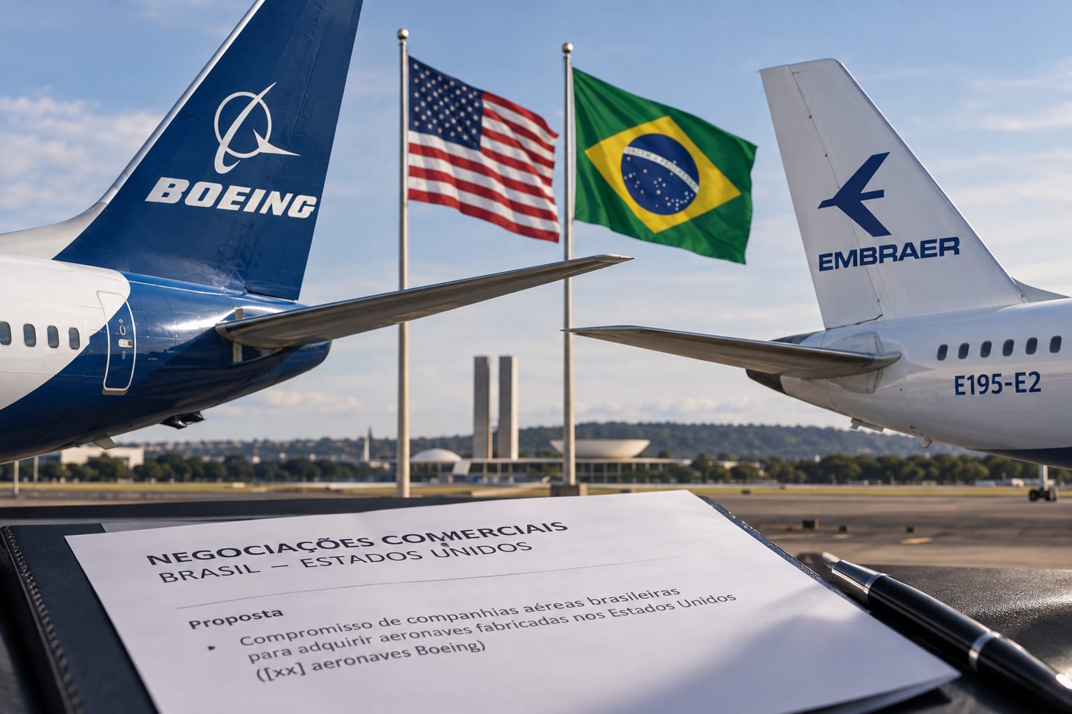 Proposta dos EUA em out/2025 sugeria compra de aviões americanos por companhias brasileiras