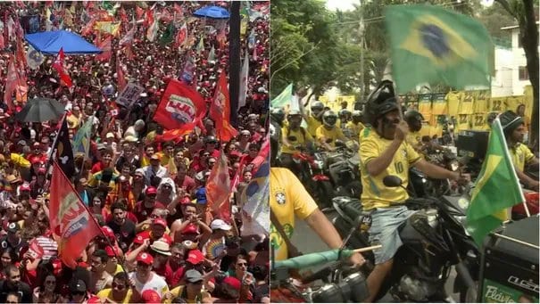 Flávio Bolsonaro e Lula participam de atos no Brasil