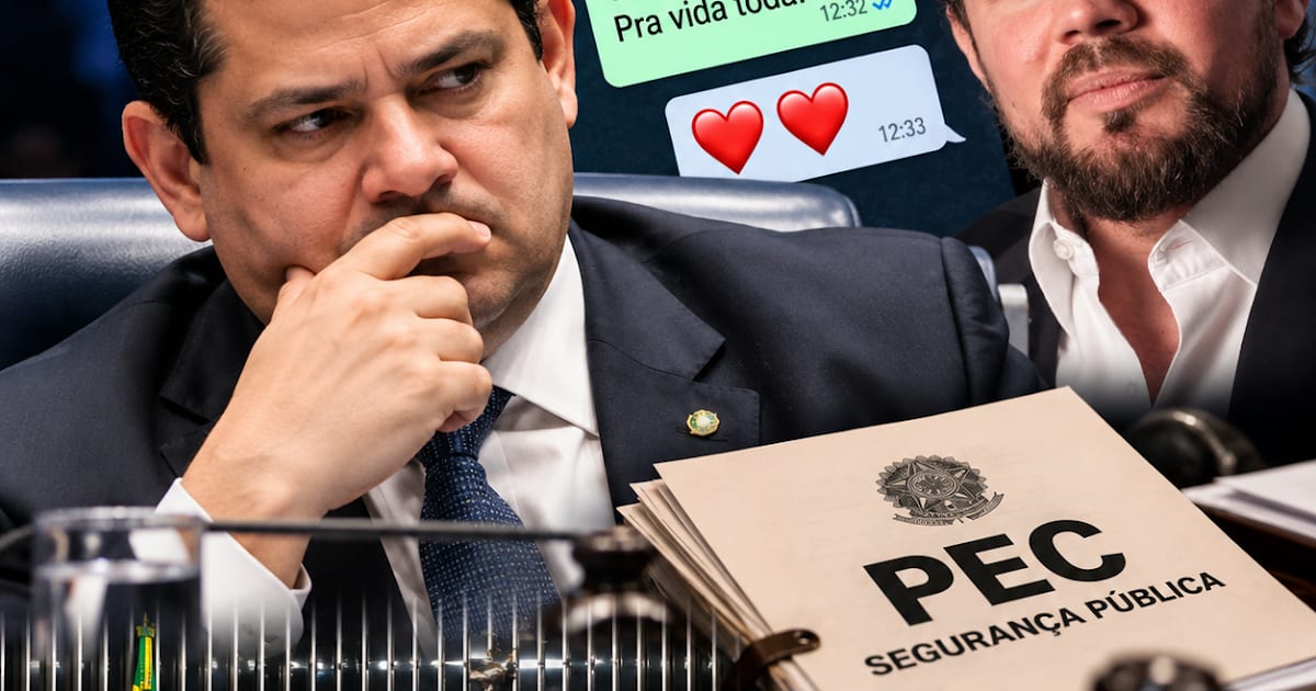 Alcolumbre adia PEC da Segurança enquanto mensagens de “meu amor” com Vorcaro ainda repercutem