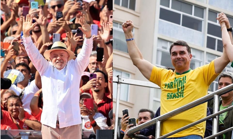 Seis institutos de pesquisa apontam Flávio Bolsonaro à frente de Lula nos votos válidos no 2º turno