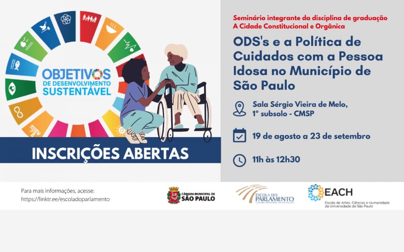 Câmara abre curso sobre ODS e políticas de cuidado à pessoa idosa em São Paulo
