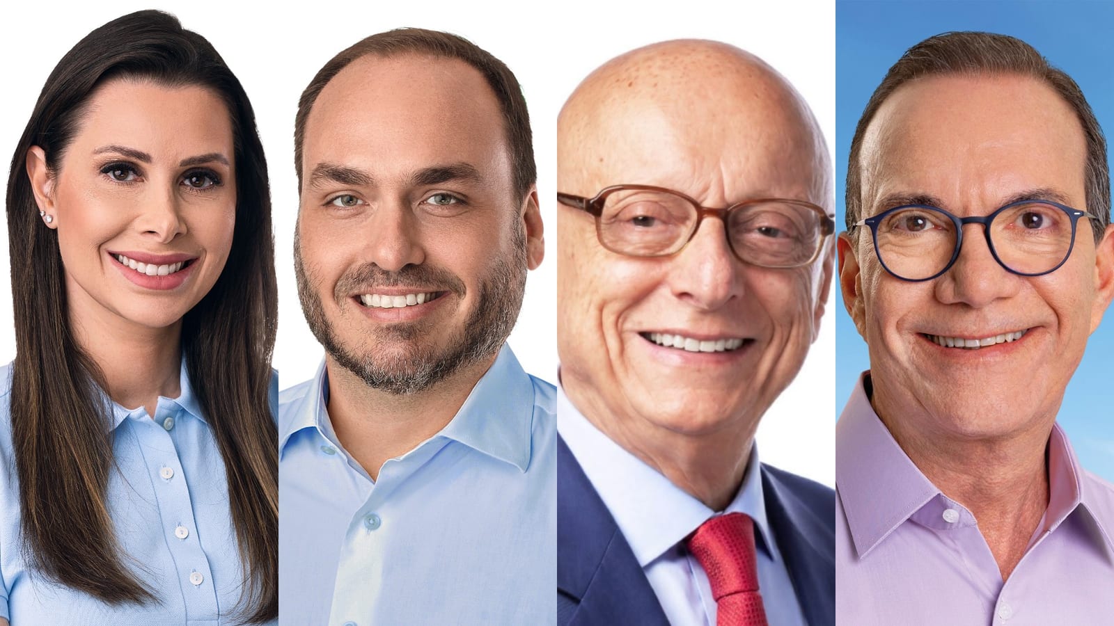 Quaest: votos válidos para Senado em SC — Carol 30%, Carlos 24%, Amin 20%, Décio 12%