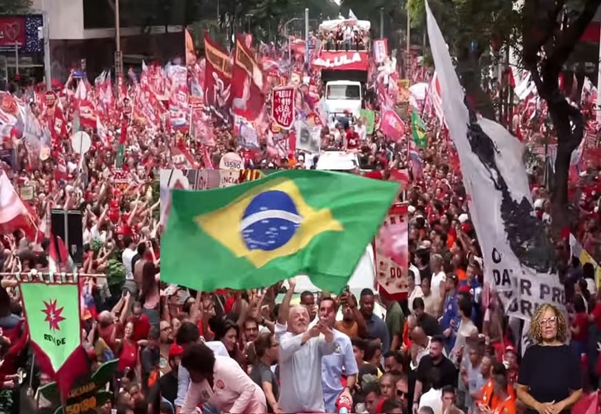 Lula faz caminhada no Rio e diz que não vai deixar vender o Brasil