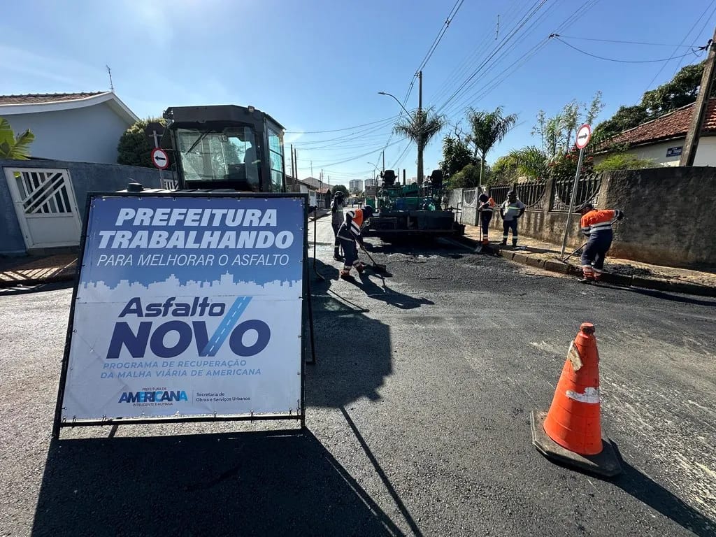 Asfalto Novo chega ao São Vito e avança em outras frentes de Americana