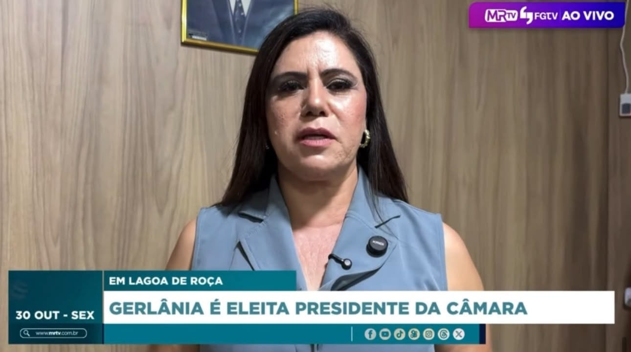 ”Meu compromisso é fazer a gente avançar”: Gerlânia é reeleita presidente da Câmara de Lagoa de Roça