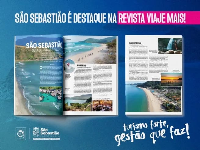 Cidade de São Sebastião é destaque na revista Viaje Mais após press trip de promoção turística 2026
