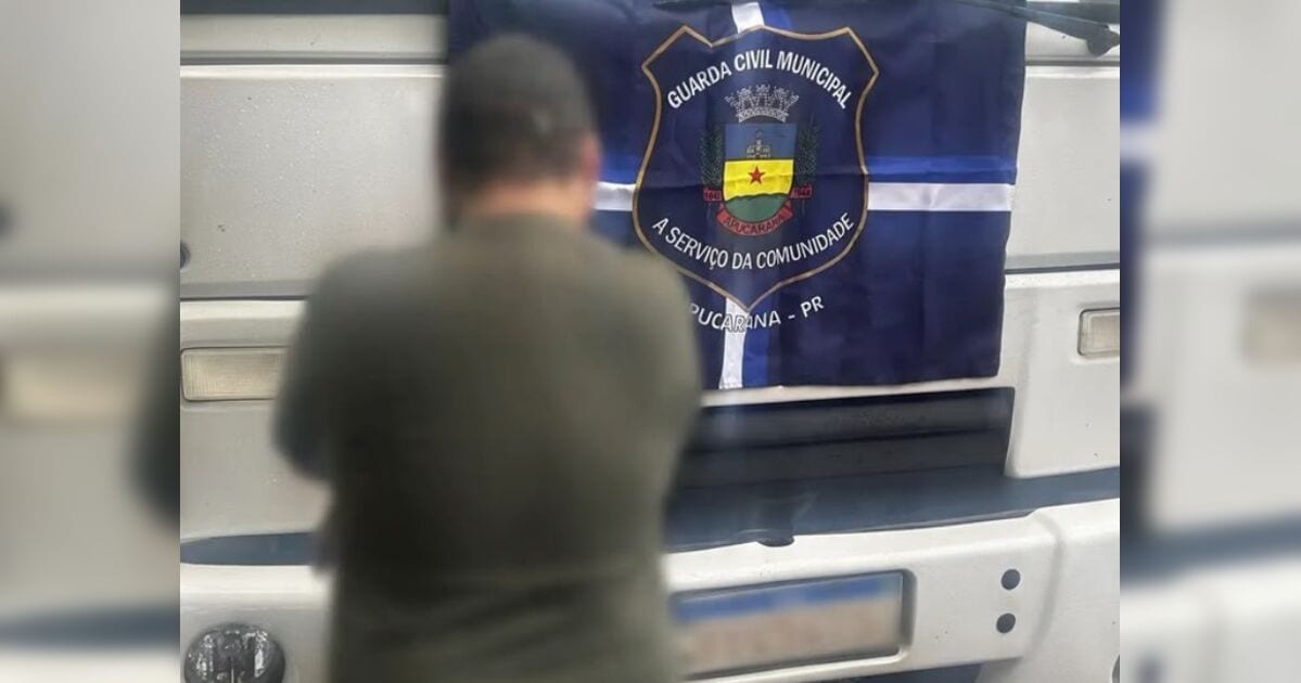 Motorista bate em carro da Prefeitura de Apucarana, foge e é preso com mandado em aberto
