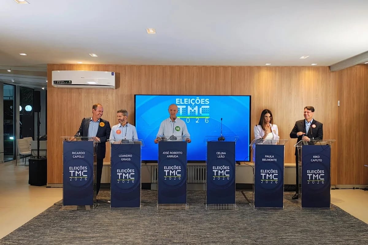 Cinco dos seis candidatos participaram do 3º debate do GDF; Celina Leão faltou