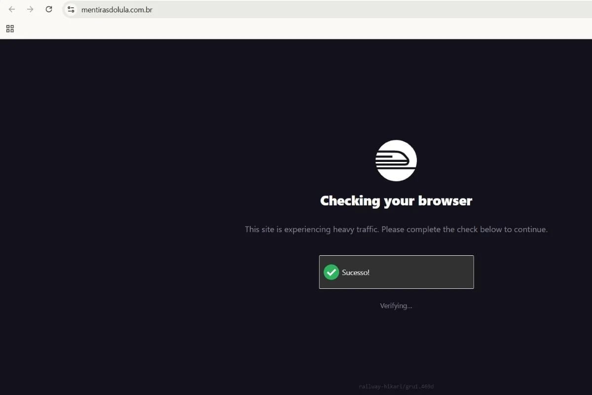 Site citado por Flávio de mentiras de Lula está fora do ar por muito acesso